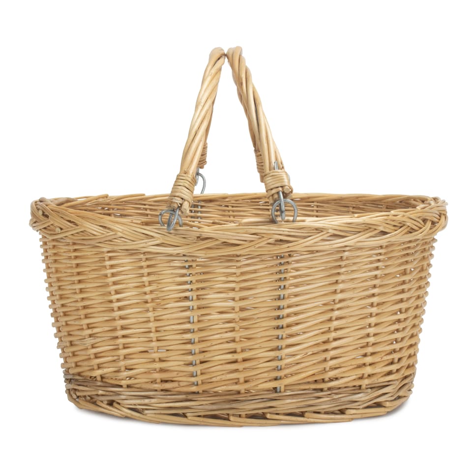 image 1 of Shopping Basket Medium Swing Handle Shopper | Brown | Brown | M