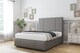 image 3 of Sloomy Lisbon Pewter Dumfries Divan Bed Base 2 Drawers Left Side With 26 Inch Strutted Headboard & 12 Inch Matching Footboard | Grey | Pewter | Small Double | 1