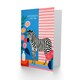 image 2 of Colourful Modern Bright Stripes Flowers Zebra Nan Birthday Card
