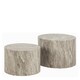 image 1 of Dice Round Coffee Table Set in Grey Marble Effect