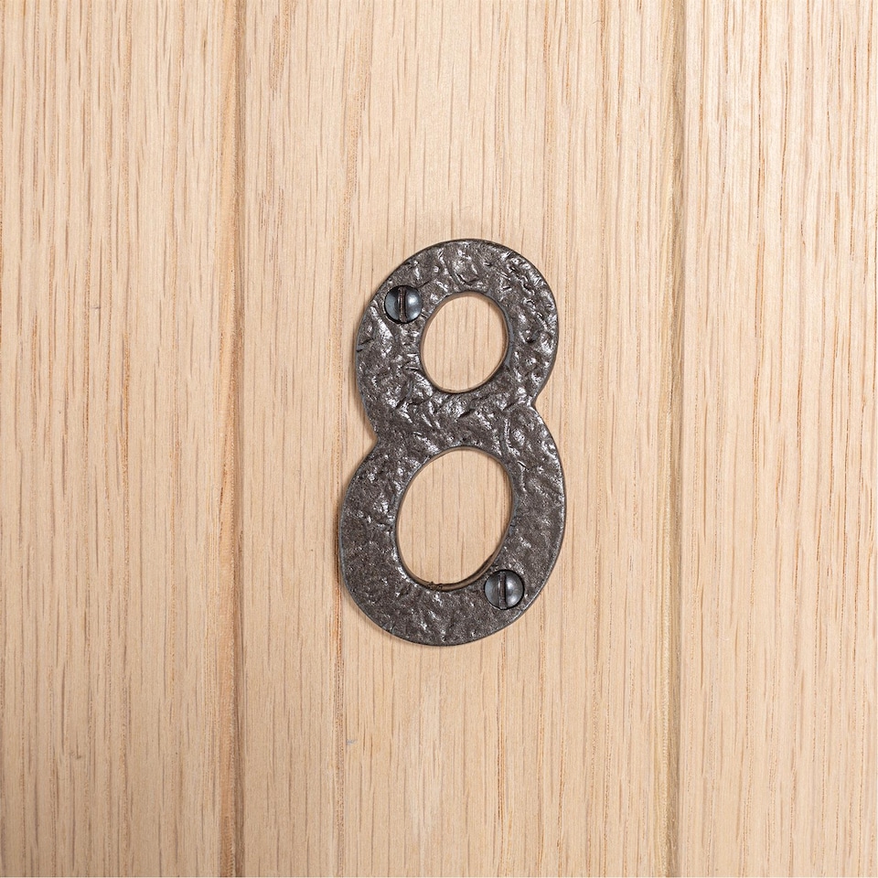 image 1 of Hammer & Tongs Rustic Iron Numeral - Number 8 - H80mm - Raw