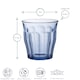 image 3 of Duralex Picardie Drinking Glasses - 310ml Tumblers for Water, Juice - Blue - Pack of 6 | Blue | Blue