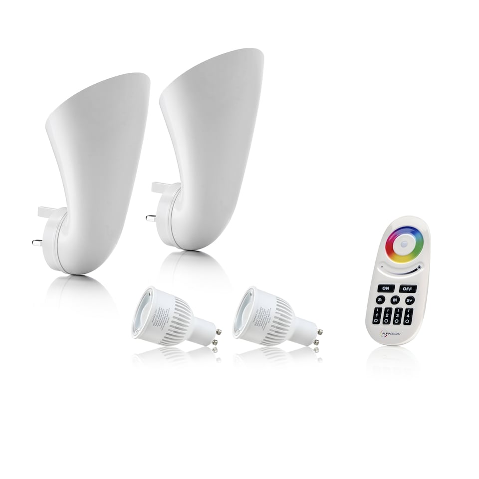 image 1 of Auraglow Plugin Uplighter Smart Light Bundle | White