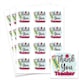 image 1 of Thank You Teacher Square Stickers 65mm - Sheet of 12