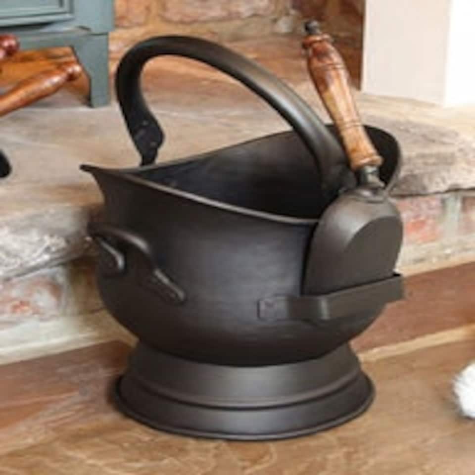 image 1 of Bronze Coal Bucket & Shovel Black | Brown