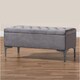 image 1 of Modena Storage Ottoman Bench, Ottoman Footstool with Legs, 150cm Plush Velvet Upholstered End of Bed Bench, Grey