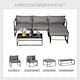 image 3 of Outsunny 5-Piece Outdoor Patio Set Padded Cushion Coffee Table