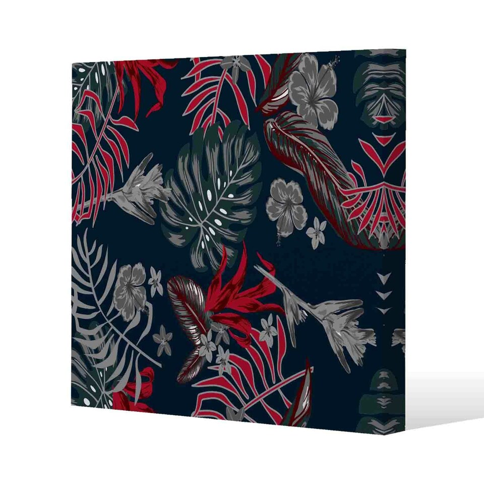 image 1 of Leaves of Tropical Plants (Canvas Print) 77 x 77 x 4cm
