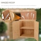 image 4 of Outsunny Wooden Garden Shed Tool Storage House, 74x43x88cm, Natural