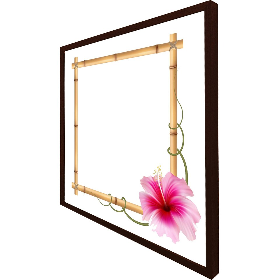 image 1 of Bamboo border (Picture Frame) White | L