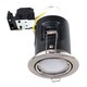 image 1 of ValueLights Downlight Tiltable Fire Rated Brushed Chrome Ceiling Light Fitting Single Pack
