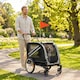 image 8 of PawHut 2-In-1 Dog Bike Trailer Stroller w/ Universal Wheel Reflector Flag
