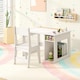 image 5 of COSTWAY Toddler Craft Play Study Drawing Desk White