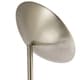 image 3 of Modern LED Uplighter Metal Floor Lamp in Satin Nickel with Memory Dimmer Button | Silver