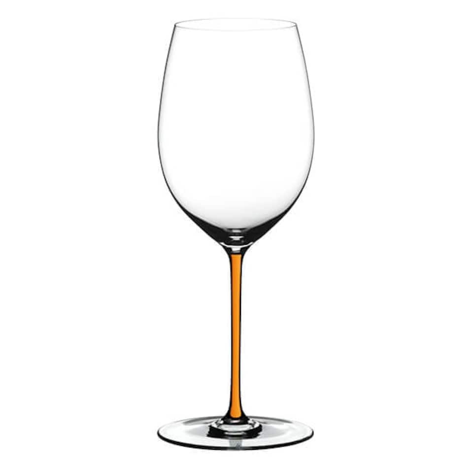 image 1 of Riedel Hand Made Fatto A Mano Cabernet / Merlot Glass Orange