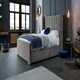 image 1 of Meriso Plush Silver Super King Bed Frame - Silver