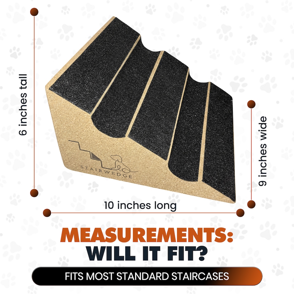 image 1 of Stairwedge Dog Steps Pack of 5 Soft grip carpet ramps with grooved safety for confident climbing Natural cork design supports mobility for dogs and small pets