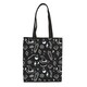 image 1 of Something Different Crystal Witch Printed Polycotton Tote Bag - Black/White - One Size Black