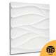 image 8 of NOVECRAFTO Wavy Wave 3D Wall Panels – 6 Sheets Covering 1.5m² | 16.15ft² Interior Cladding Set | Wavy Design Tiles – Each Panel 50x50cm