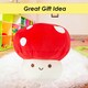 image 7 of Red Mushroom Mochi Soft Toy Cute Plushie Huggable Cuddly Plush 30cm Red