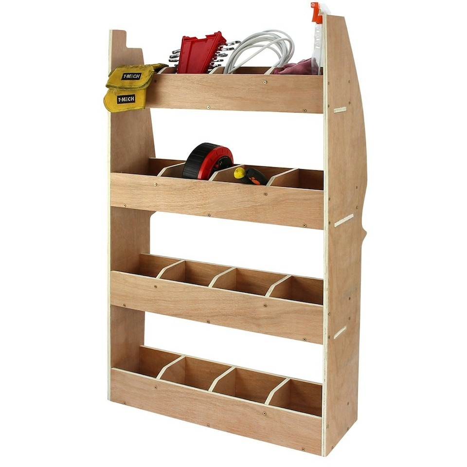 image 1 of Nissan Primastar Plywood Van Racking Unit Brown