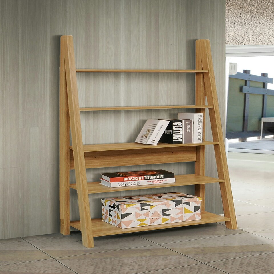 image 1 of Ladder Bookcase 5 Tier