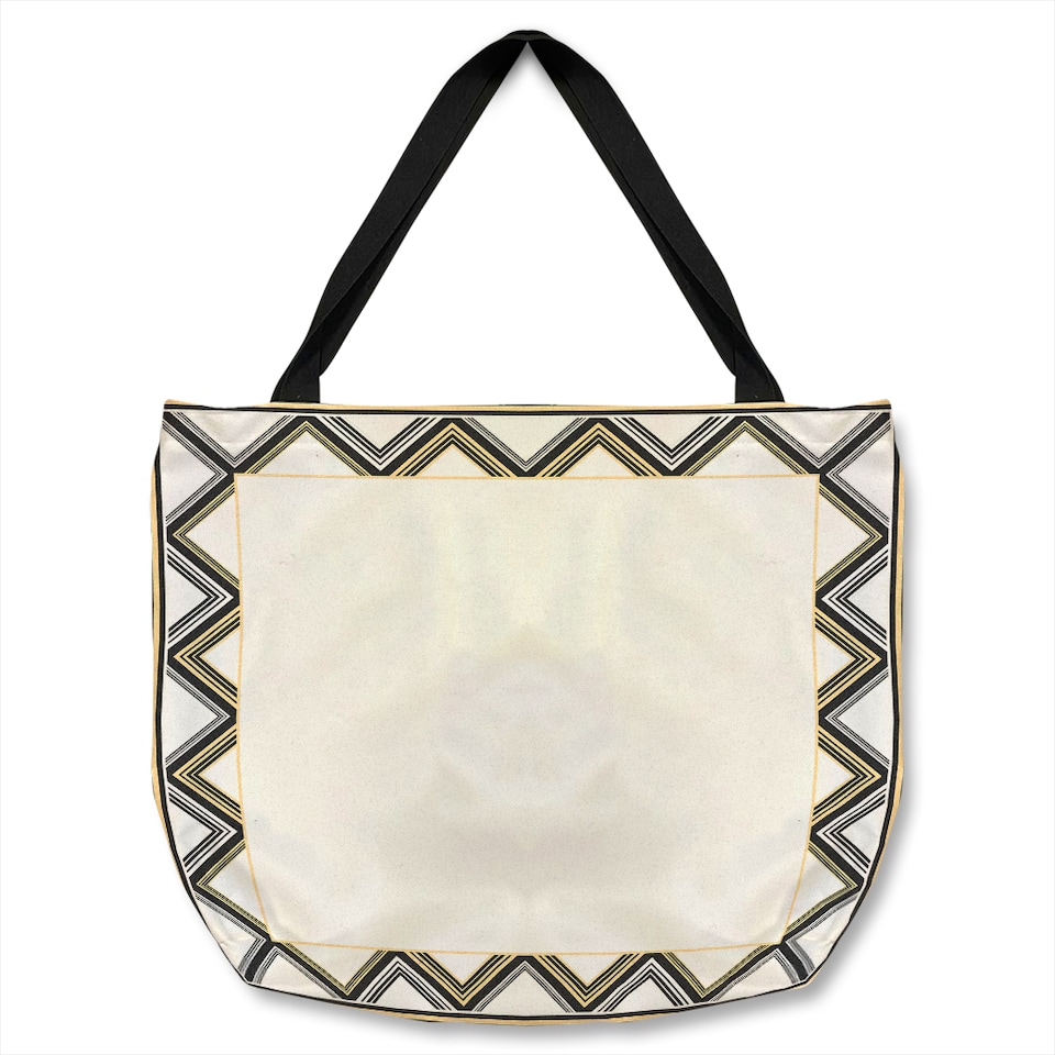 Art Deco Patterned Border Tote bat | Multi