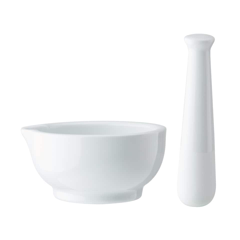 image 1 of Mikasa Pestle Mortar White Porcelain