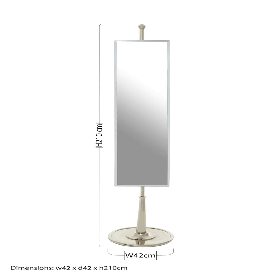 image 1 of Interiors By Premier Elegant Design Rectangular Mirror, Mid Century Hallway Mirror, Modern Mirror, Reflective Surface Mirror Silver