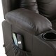 image 5 of Caesar Single Motor Rise Recliner Bonded Leather Heat & Massage Chair (Brown)