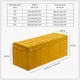 image 4 of 120cm Safar Large Striped Storage Ottoman Box, Mustard Gold Plush Velvet Upholstered Deep Storage Ottoman End of Bed Bench
