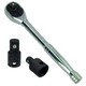 image 1 of 3/8in Drive Ratchet With 1/4in + 1/2in Impact Convertors Adaptors 72 Teeth