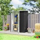 image 6 of Outsunny Outdoor Storage Shed Steel Garden Shed w/ Lockable Door Dark Grey