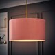 image 2 of ValueLights Reni Large Pink Velvet Pendant Shade Pink