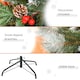 image 7 of HOMCOM 5FT Artificial Snow Dipped Christmas Tree mas Pencil Tree Holiday Home Party Decoration with Foldable Feet Red Berries White Pinecones, Green
