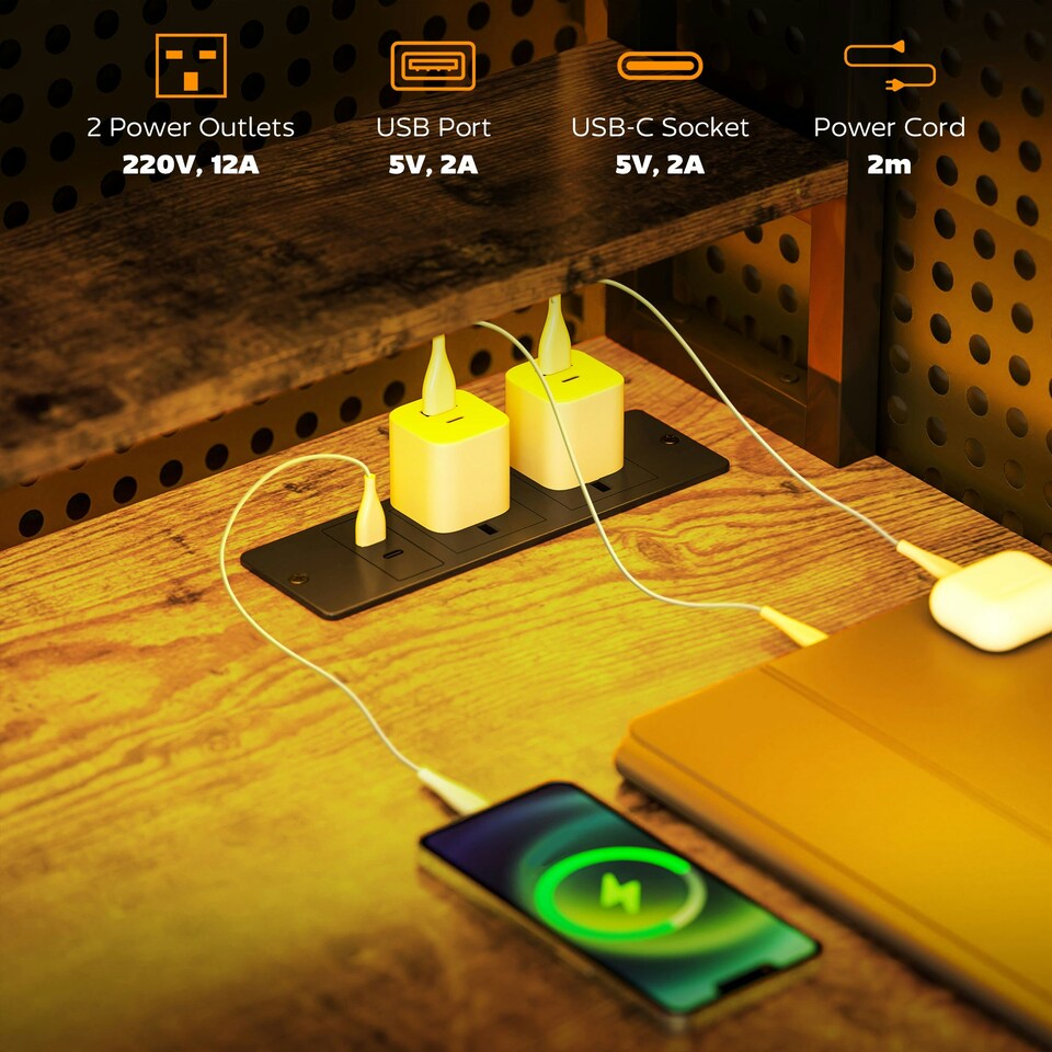 image 1 of HOMCOM Computer Desk Home Office Desk with Monitor Stand | Black | 120W x 50D x 146Hcm