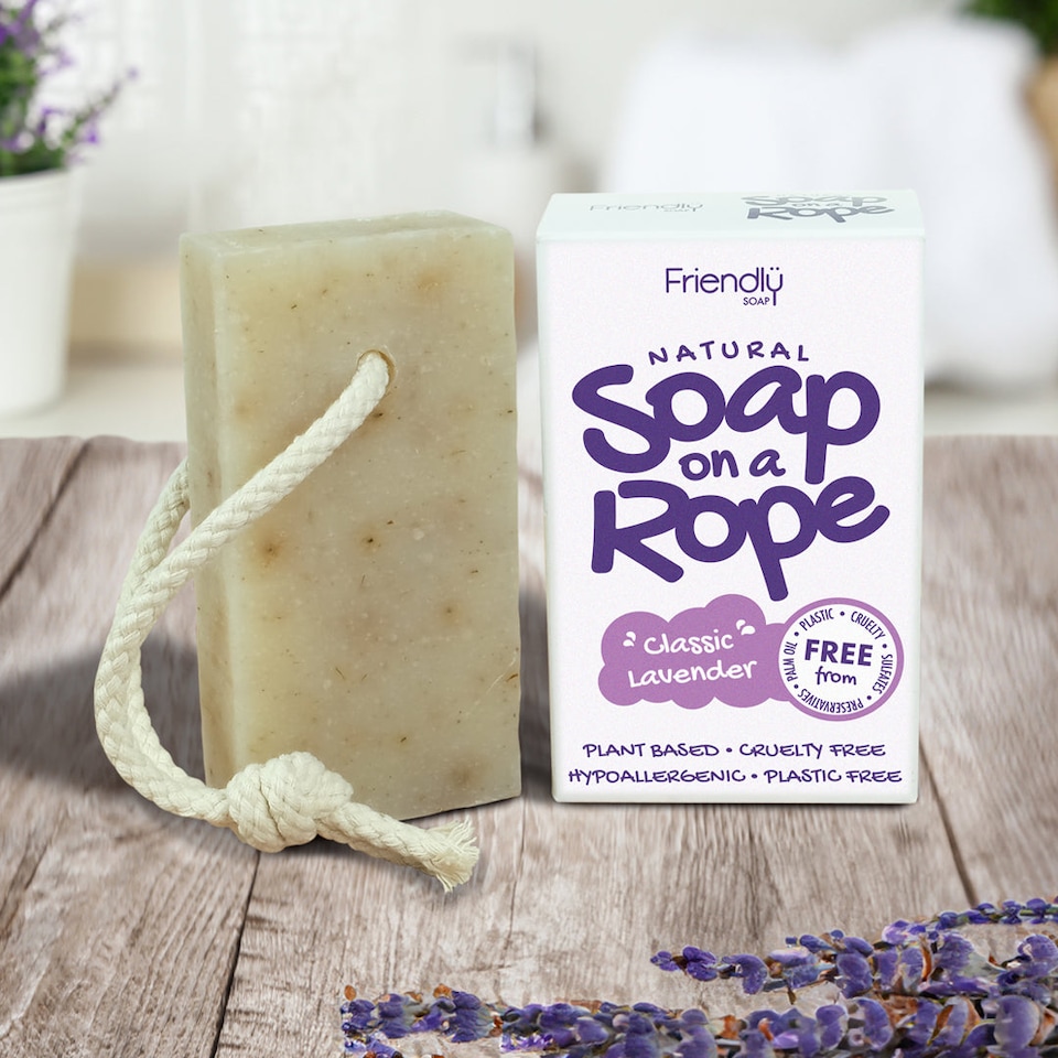 image 1 of Natural Lavender Soap On A Rope | Cream