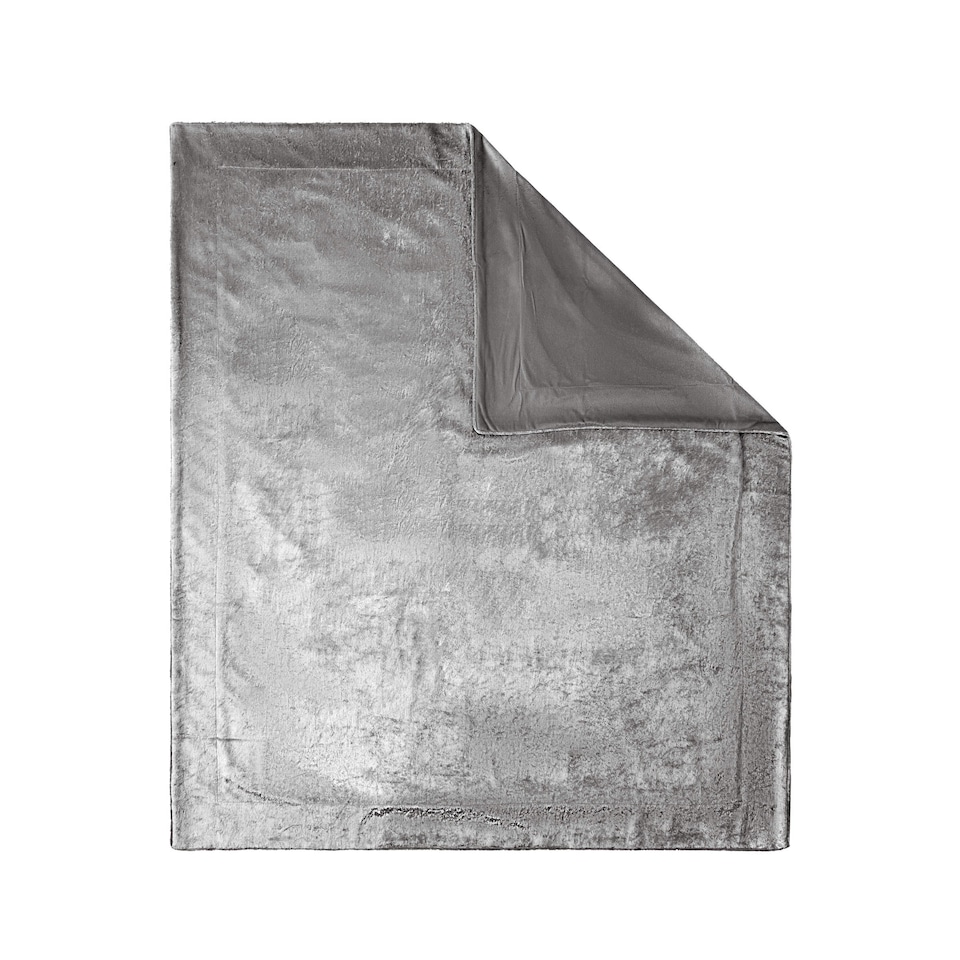 image 1 of BHS Crushed Velvet Throw, Silver Grey | Silver