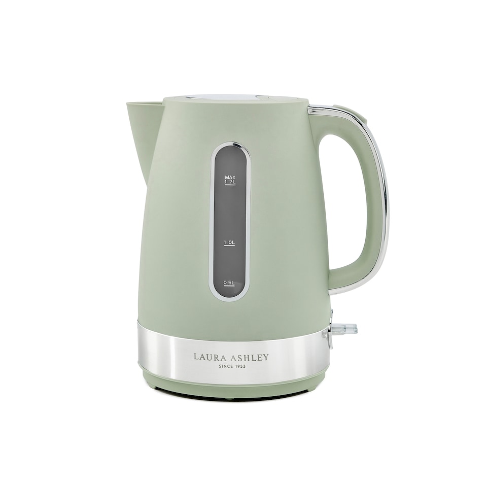 image 1 of Laura Ashley Sage Leaf Electric Kettle 1.7L - Energy Saving Kettles Electric Fast Boil Quiet Jug Kettle
