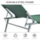 image 5 of Outsunny Camping Cot Picnic Sun Lounger Portable Folding Chair Patio Green