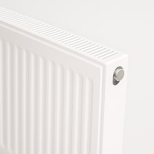 600mm (H) x 1200mm (W) - Type 22 Radiator - Double Panel - Double Convector - White Enamel (RAL 9016) - (0.6m x 1.2m) (24" x 47")