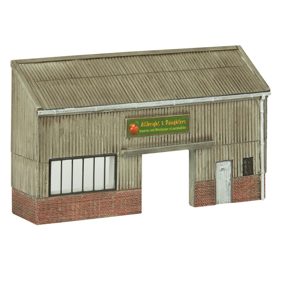 Graham Farish Scenecraft Low Relief Cement Board Warehouse (Pre-Built)