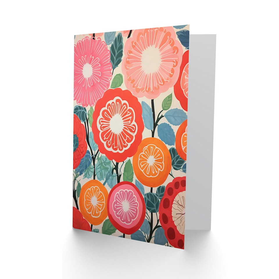 image 1 of Pomegranate Tree Bloom Mediterranean Birthday Card
