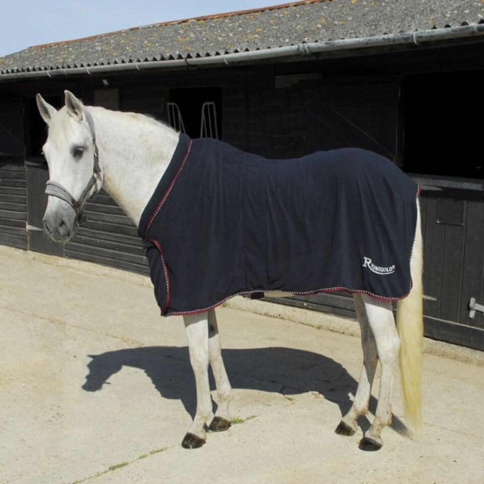 image 1 of Rhinegold Comfey Collar Fleece Rug Blue | Size: 6ft 0
Colour: Navy Blue