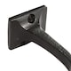 image 3 of Hammer & Tongs Square Back Curved Hook - W30mm x H45mm - Black