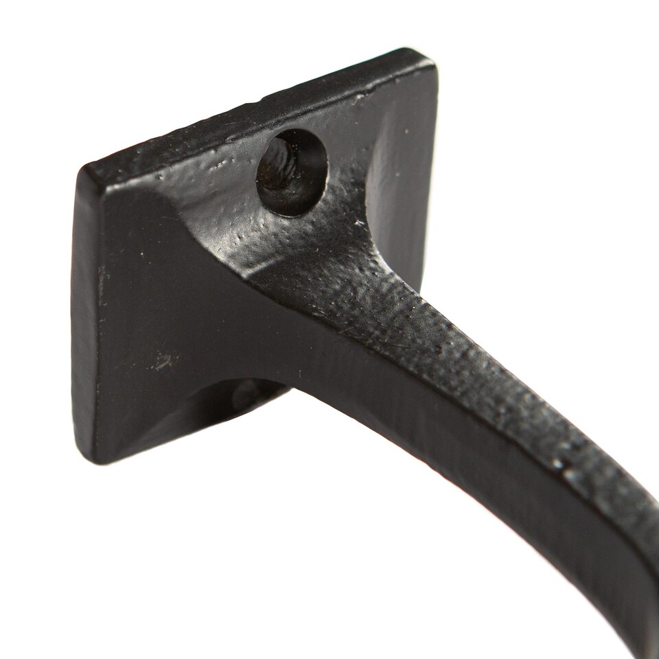 image 1 of Hammer & Tongs Square Back Curved Hook - W30mm x H45mm - Black