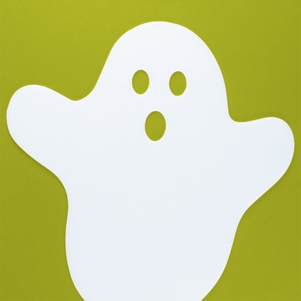 image 1 of White Ghost Shaped Acrylic Halloween Grazing Board 39.5cm