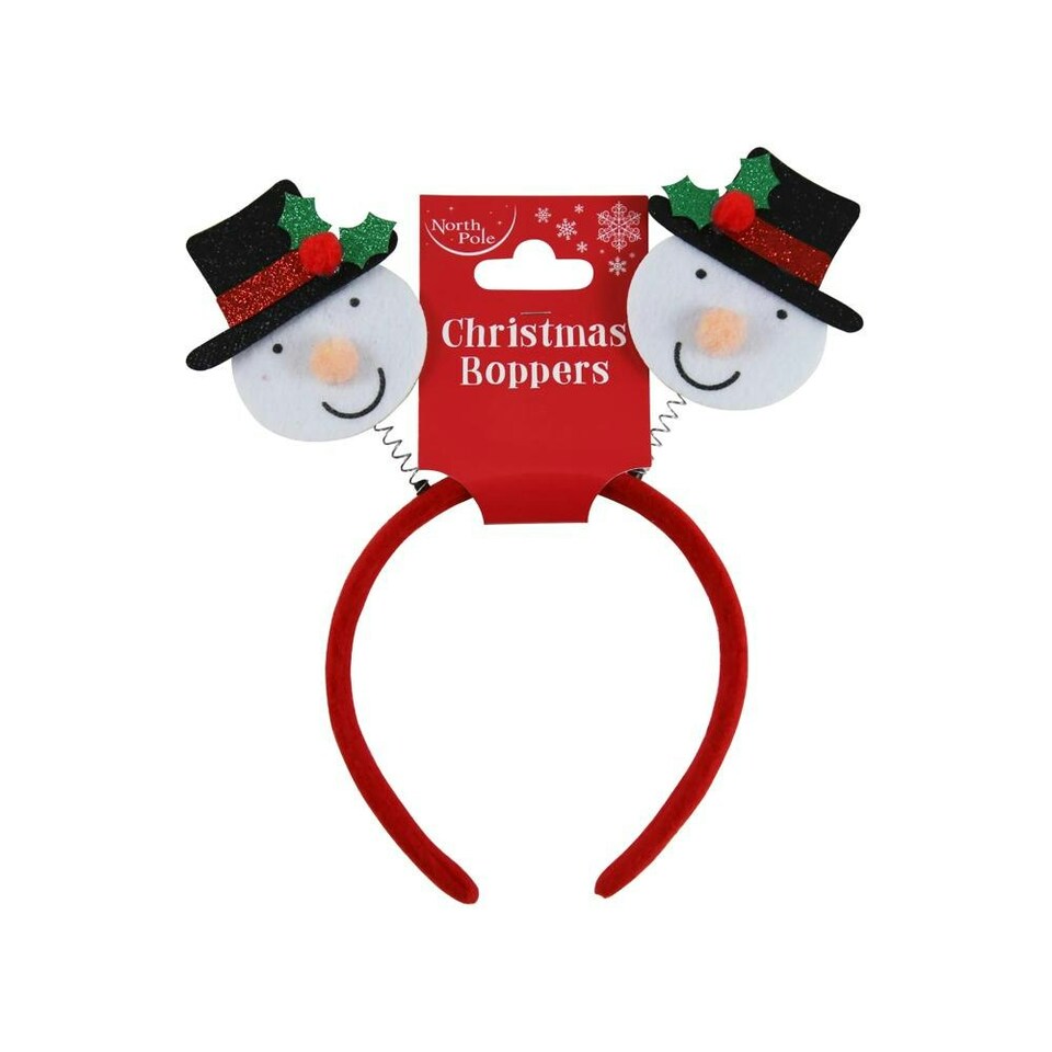image 1 of Pack of 12 Snowman Or Reindeer Christmas Boppers