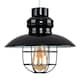 image 1 of ValueLights Penglai Black Ceiling Pendant Light Shade & Bulb | Black