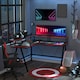 image 2 of HOMCOM L-Shape Gaming Corner Desk Computer Table with Monitor Shelf